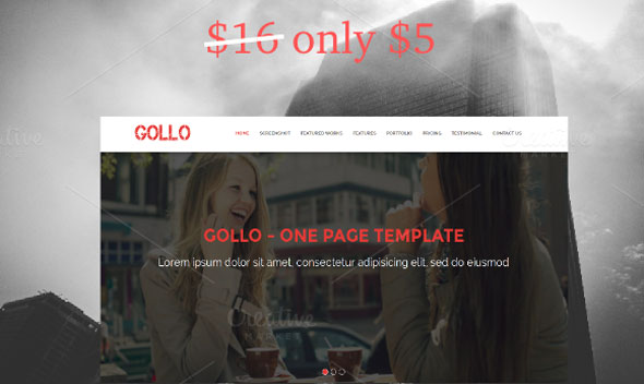 Gollo 单页 HTML5网站模板-爱极客