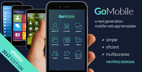 Go Mobile – 简约手机版 HTML 模板-爱极客