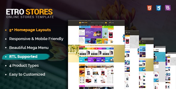 EtroStore – 响应式多用途HTML5模板-爱极客