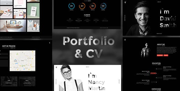 CV Portfolio – 作品展示HTML模板 – v1.0.5-爱极客