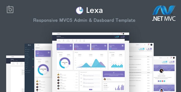 Lexa – MVC5管理仪表板HTML模板-爱极客