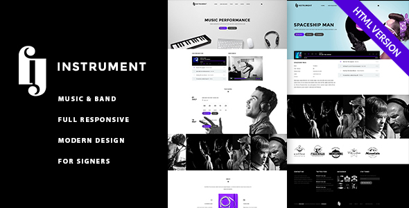 Instrument – 音乐家/歌手/乐队HTML模板-爱极客