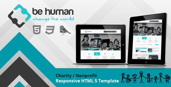 Be Human 企业创意XHTML5/CSS静态网站模板主题[失效]-爱极客