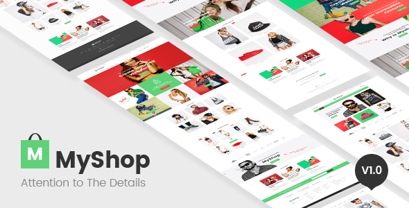 MyShop v1.0 – 响应式电子商务HTML模板-爱极客