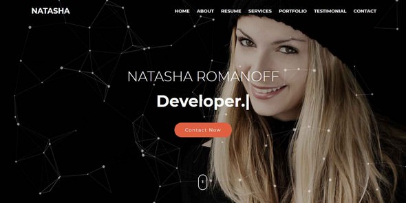 Natasha v1.0 – 单页作品展示 HTML 模板-爱极客