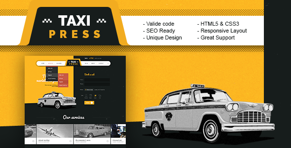 TaxiPress 出租车公司 HTML5模板-爱极客