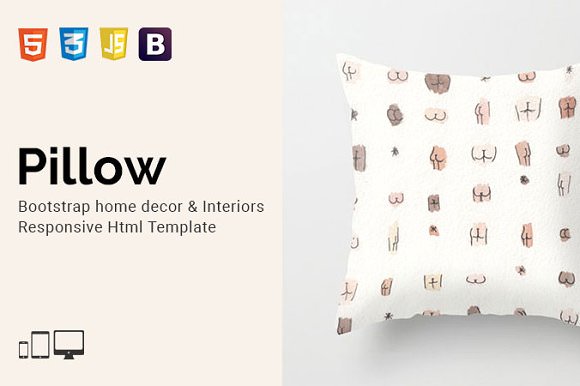 Pillow v1.0 – 家居装饰HTML5模板-爱极客