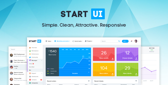 StartUI v1.3.1 – Bootstrap 4后台管理模板-爱极客