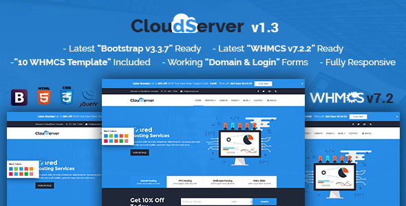 CloudServerr v1.3 – 空间主机WHMCS模板-爱极客