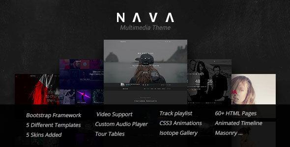 Nava – 音乐乐队HTML模板-爱极客