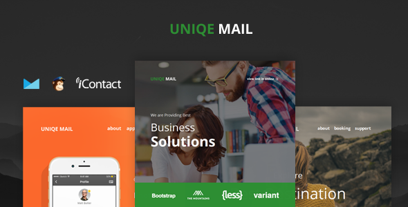 Uniqe Mail – 响应式电子邮件HTML5模板集-爱极客