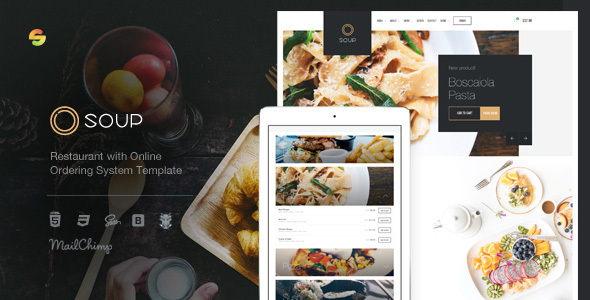 Soup – 餐厅在线预定系统HTML5模板-爱极客