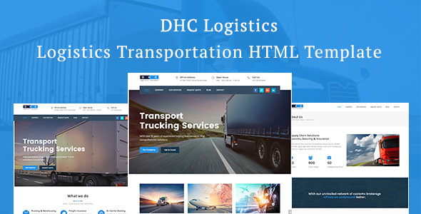 DHC | Logistics Transportation 物流运输HTML模板-爱极客