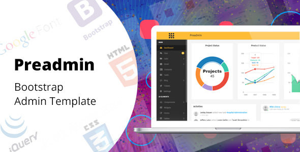 Preadmin – 响应式 Bootstrap 管理模板-爱极客