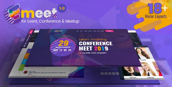 Emeet  – 活动会议聚会HTML模板-爱极客