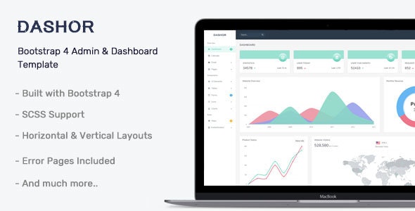 Dashor – 响应式后台管理模板-爱极客