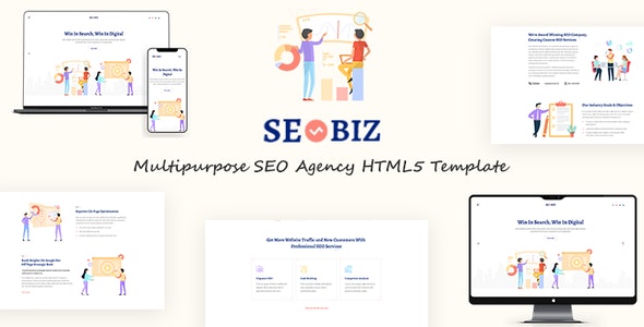Seobiz  -多用途SEO搜索引擎优化HTML5模板-爱极客