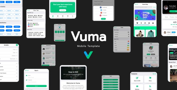 VUMA – 移动设备手机网站HTML5模板-爱极客