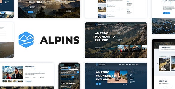 Alpins – 徒步旅行爬山HTML5网站模板 – v1.1-爱极客