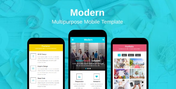 Modern – 多用途移动端手机版网站HTML5模板-爱极客