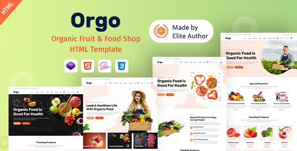 Orgo – 有机食品在线商店网站HTML模板-爱极客