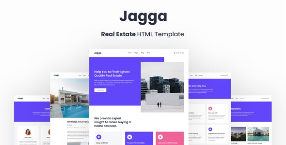 Jagga – 房产租赁中介网站HTML5模板-爱极客