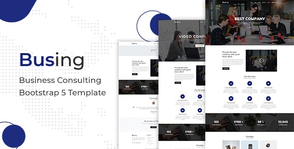 Busing – 企业商务业务咨询 Bootstrap 5 模板-爱极客