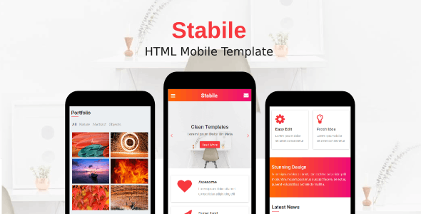 Stabile – 超级简约移动手机版HTML模板-爱极客