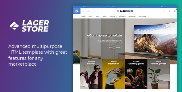 Lager – eCommerce 电子商务网上商店HTML模板-爱极客