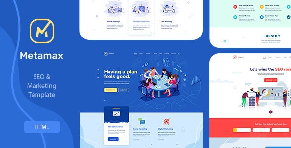MetaMax – SEO优化市场营销HTML模板-爱极客