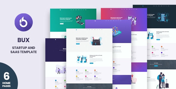 Bux – SaaS 企业项目启动网站HTML5模板-爱极客