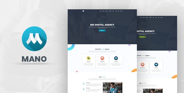 Mano – 极简单页时差效果HTML5企业网站模板-爱极客