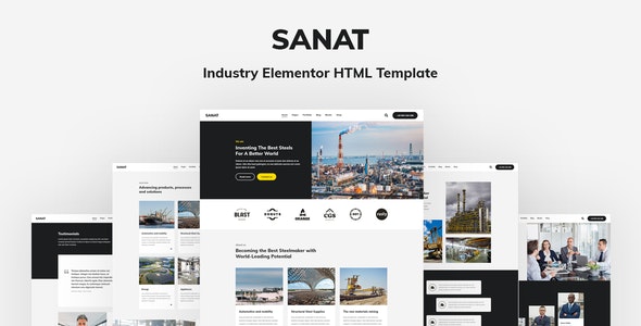 Sanat – 重工业工厂加工行业HTML模板-爱极客