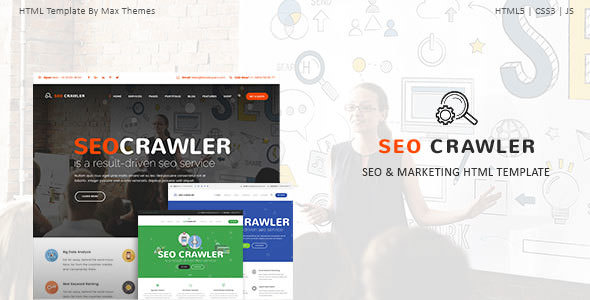 SEO Crawler – SEO数字营销HTML模板-爱极客