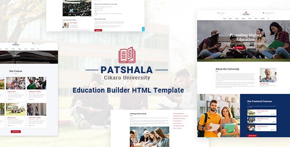 Patshala – 带有页面构建器教育HTML模板[失效]-爱极客