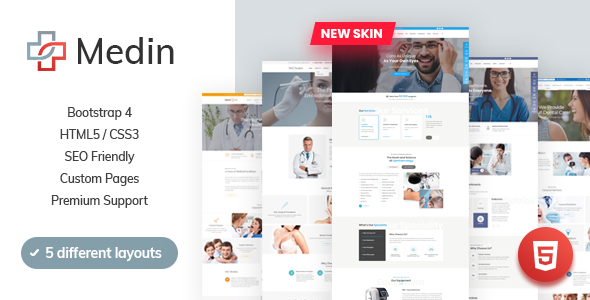 Medin – 医疗健康 HTML T网站模板-爱极客