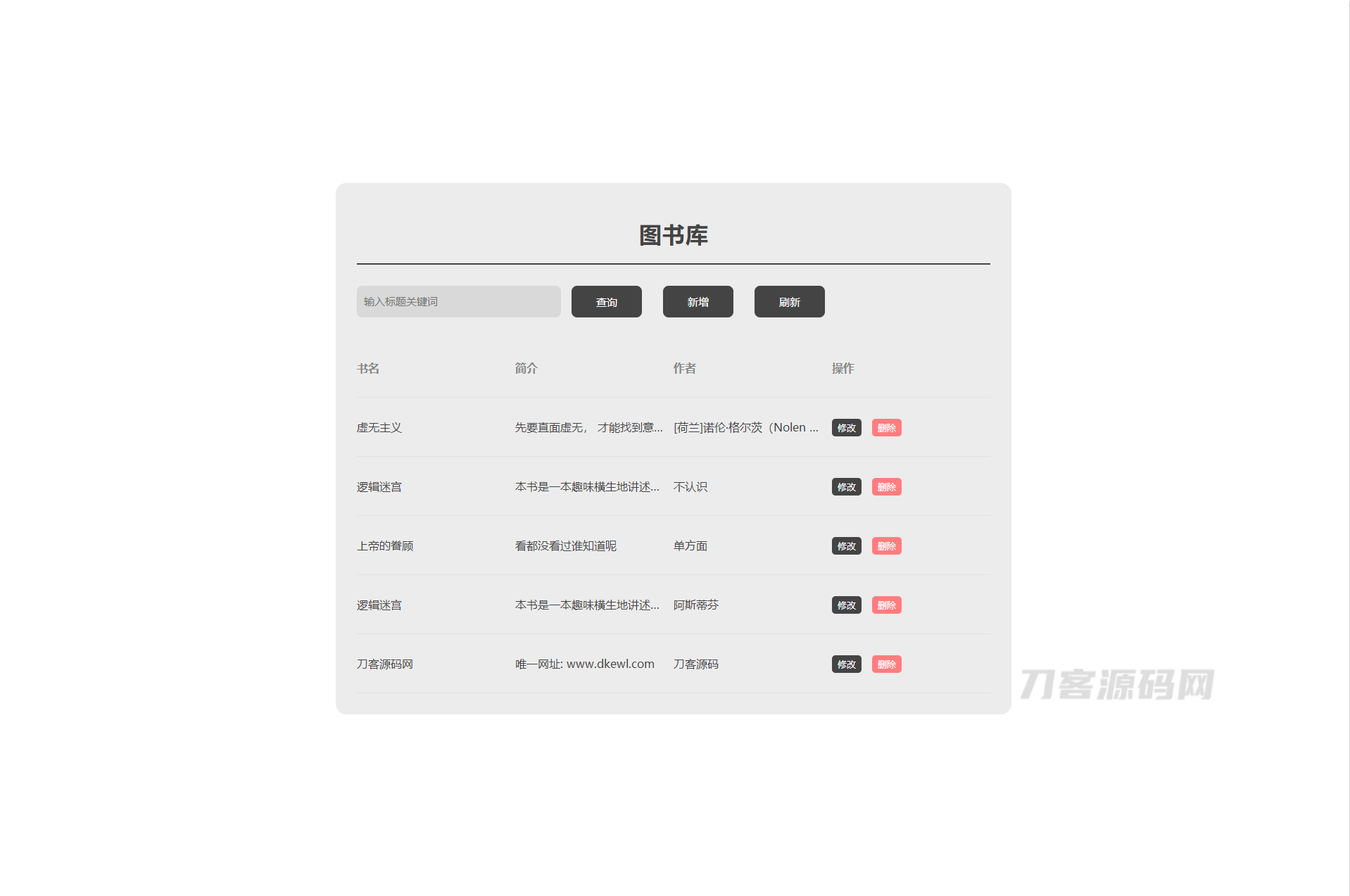 2022-11-17图书库毕业设计网页源码-爱极客