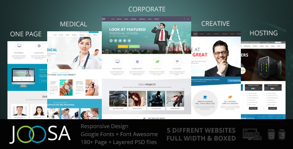 Joosa -自适应多用途企业网站HTML模板-爱极客